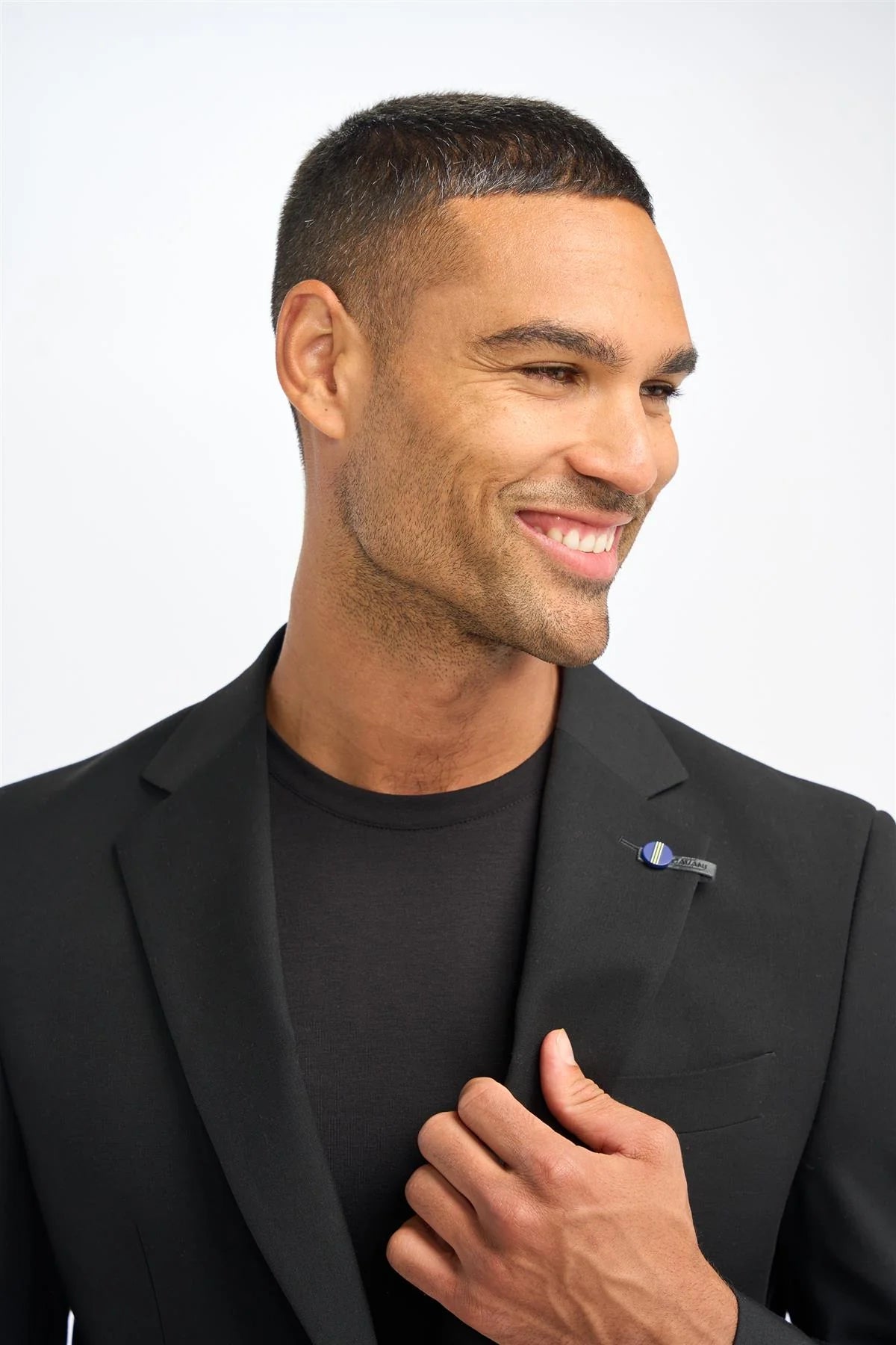 Malibu - Blazer masculino preto de corte ajustado