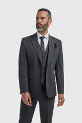 Malibu - Blazer masculino texturizado em tom carvão