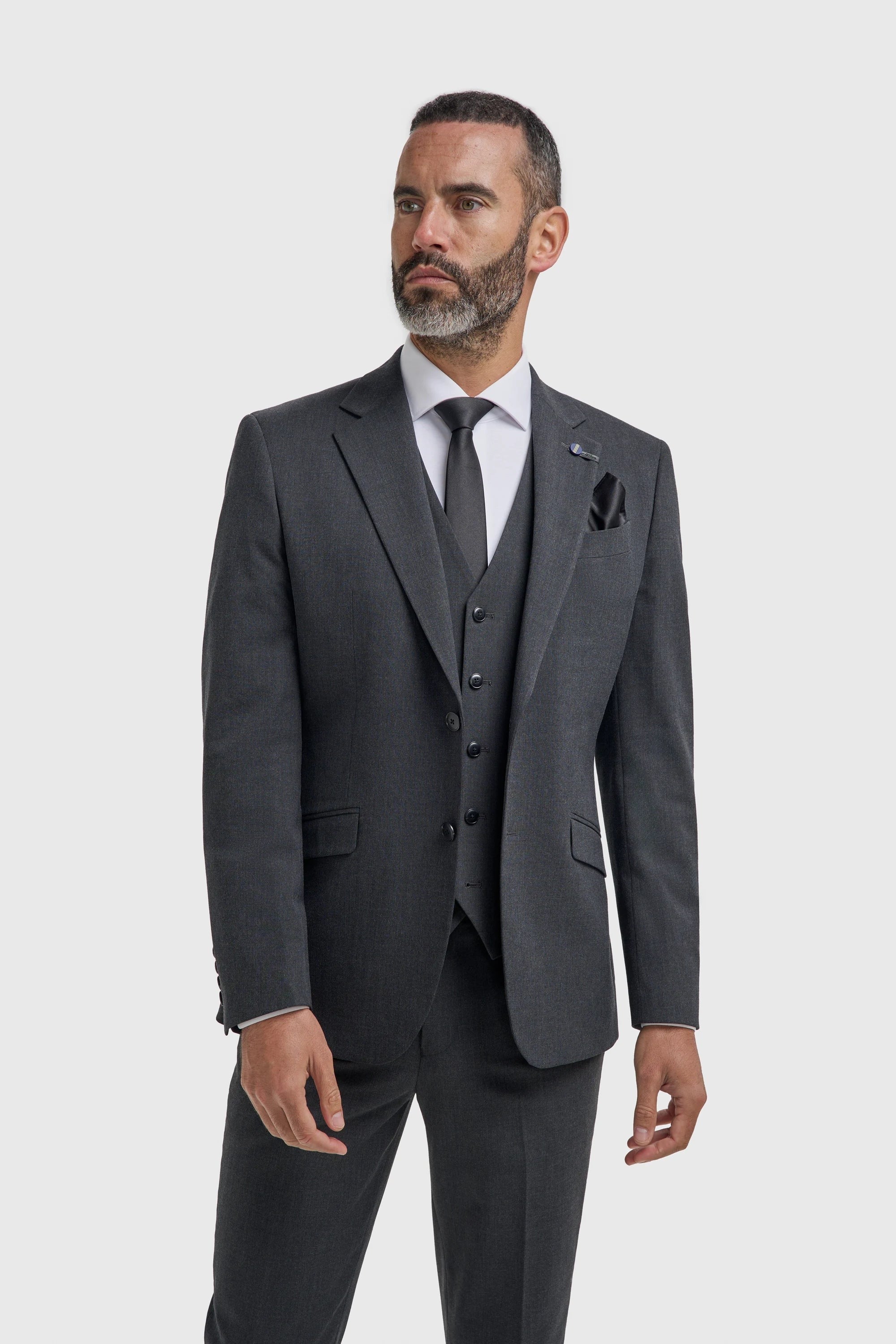 Malibu - Blazer masculino texturizado em tom carvão