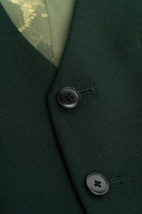 Malibu - Terno masculino de 3 peças verde-floresta
