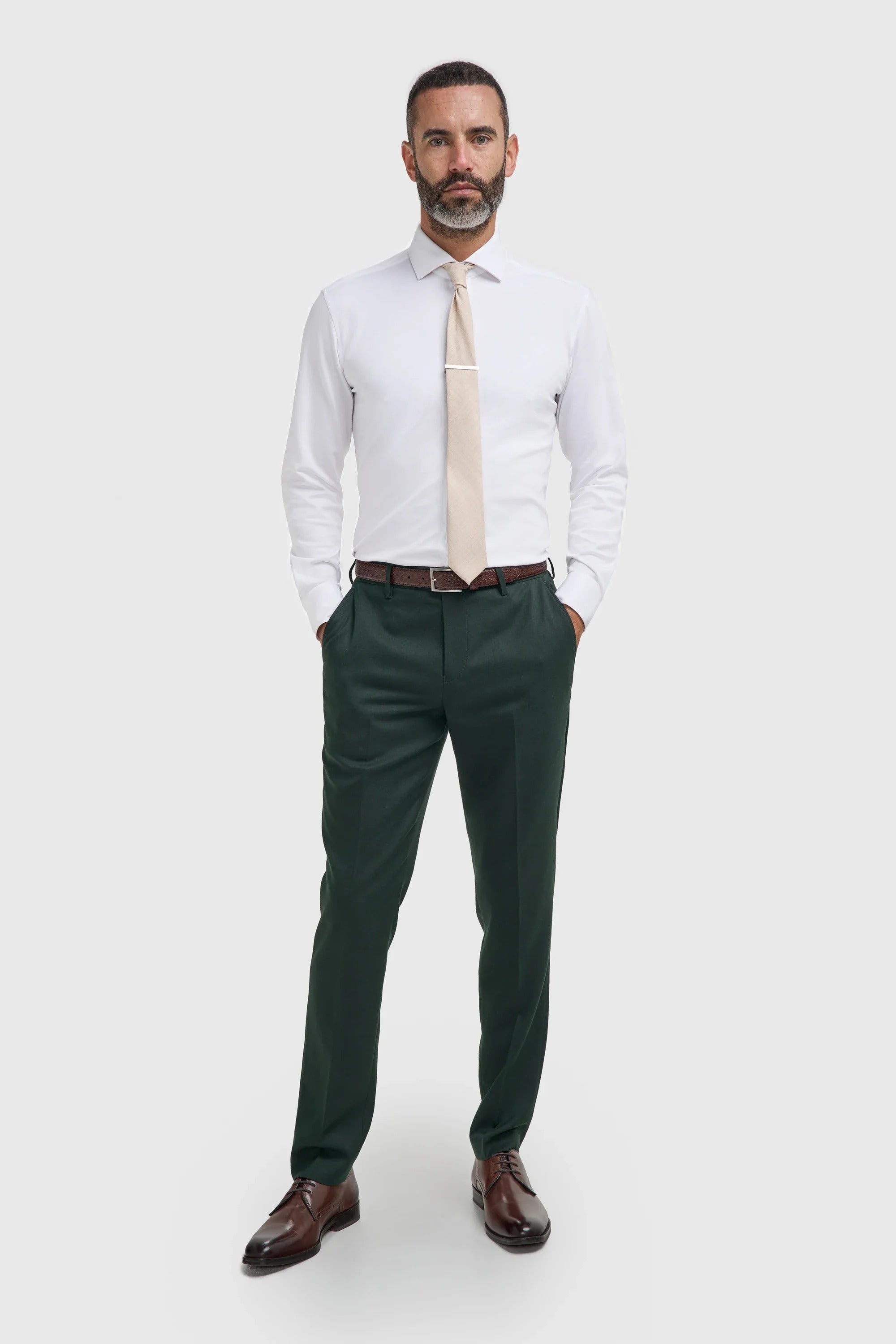 Malibu - Terno masculino de 3 peças verde-floresta
