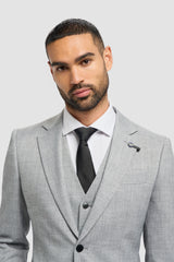 Malibu - Blazer masculino cinza de corte ajustado