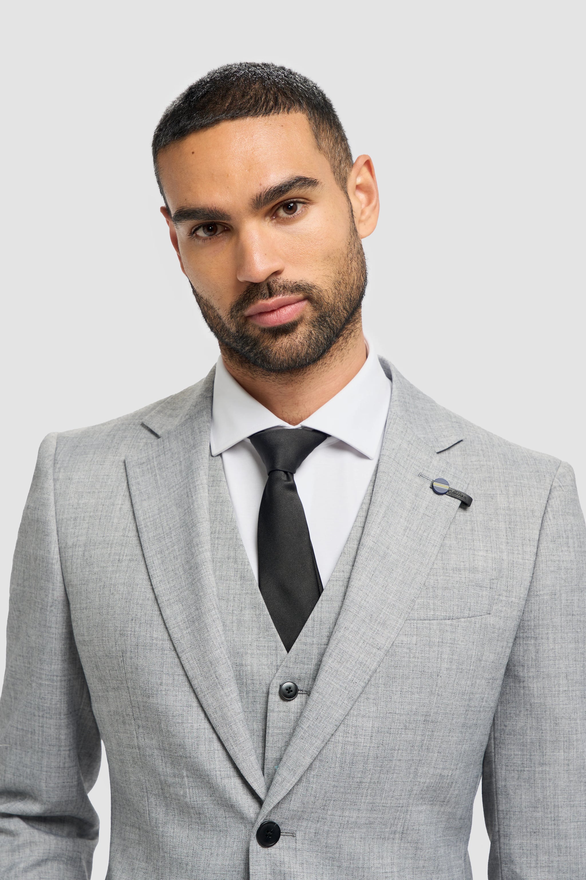 Malibu - Blazer masculino cinza de corte ajustado