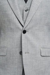 Malibu - Blazer masculino cinza de corte ajustado