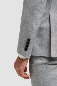 Malibu - Blazer masculino cinza de corte ajustado