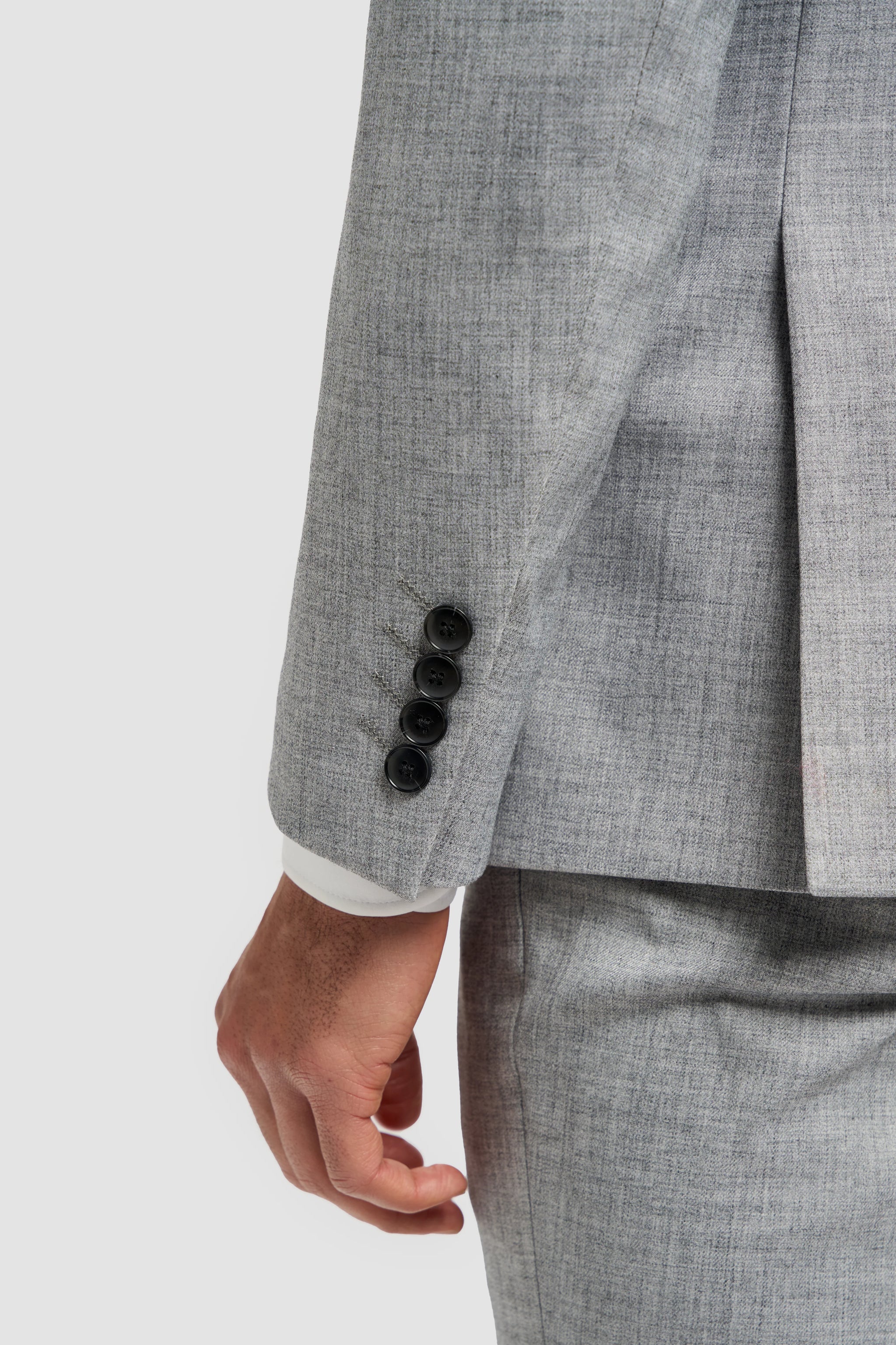 Malibu - Blazer masculino cinza de corte ajustado