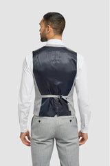 Malibu - Colete masculino cinza de corte ajustado