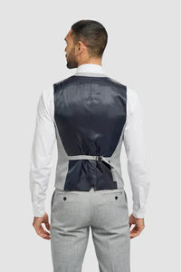 Malibu - Colete masculino cinza de corte ajustado