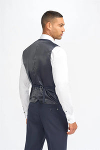 Malibu - Colete masculino azul-marinho com corte ajustado
