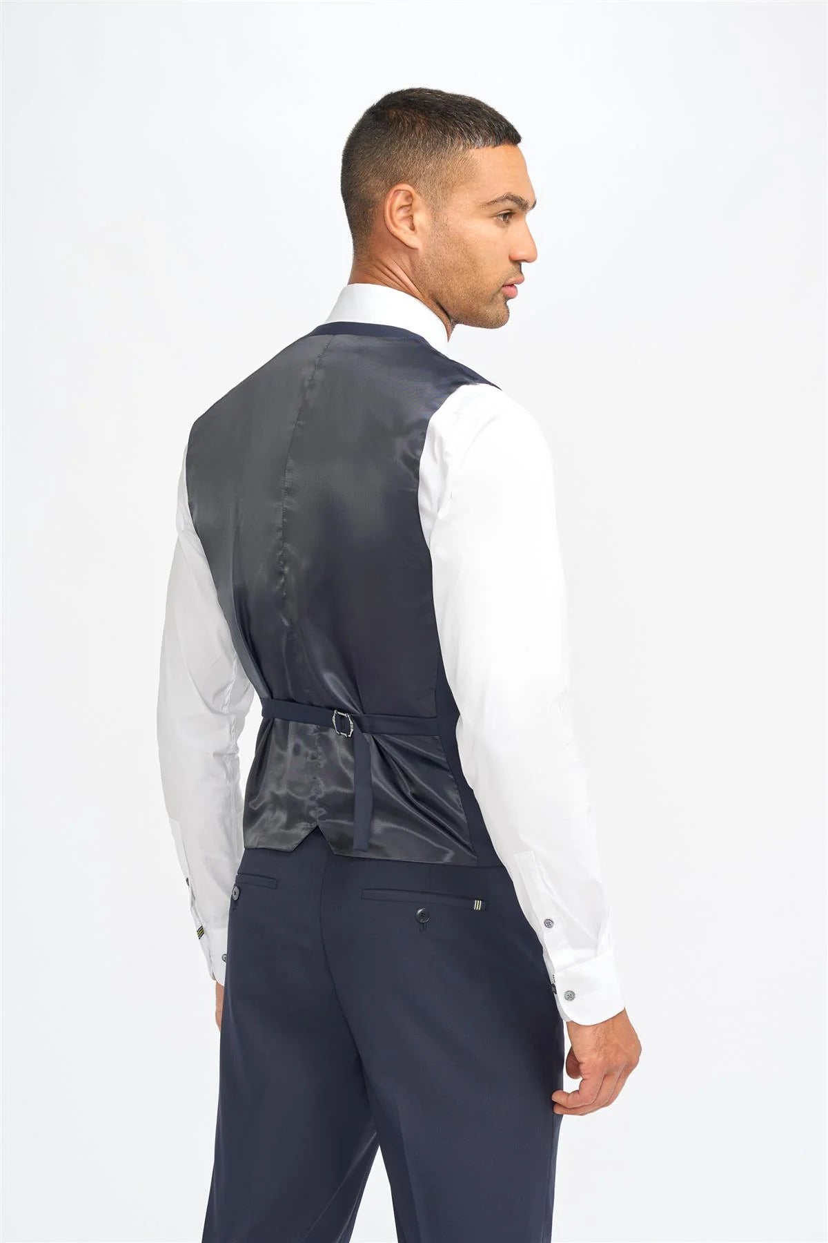 Malibu - Colete masculino azul-marinho com corte ajustado