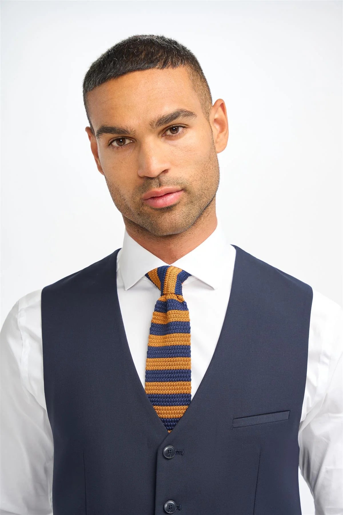 Malibu - Colete masculino azul-marinho com corte ajustado