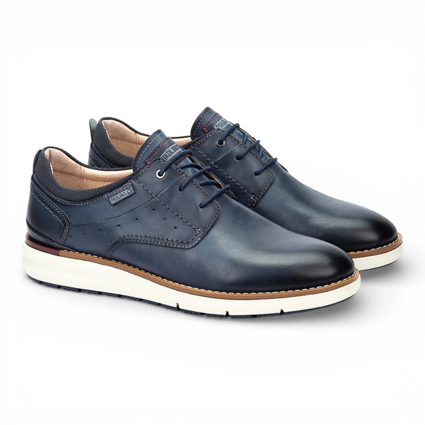 Manacor - Tênis Masculino Azul de Couro com Cadarço
