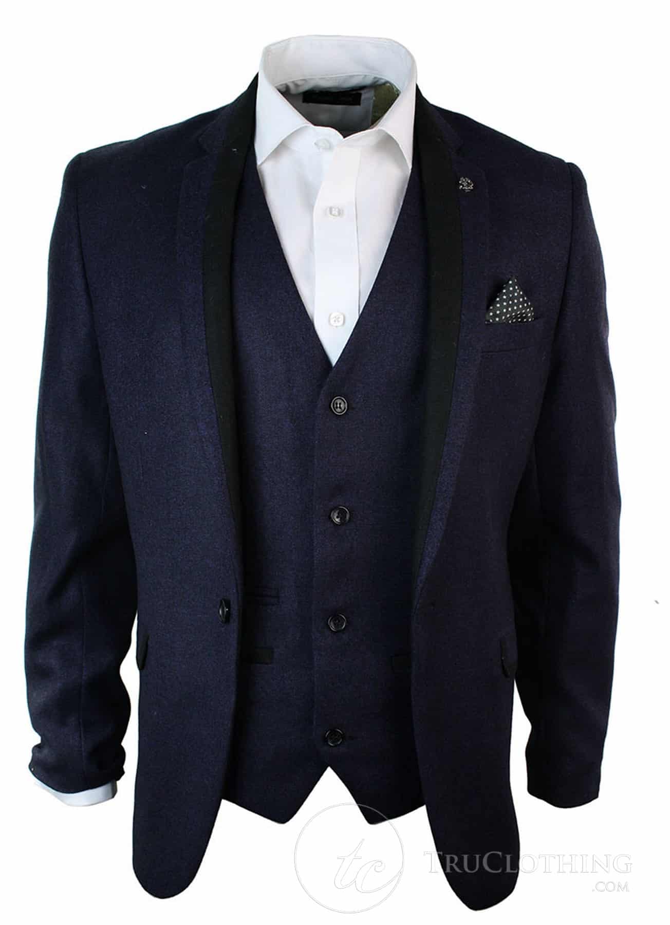 Blazer masculino vintage slim fit em tweed espinha de peixe violeta com detalhes pretos, estilo casual elegante - Roxo