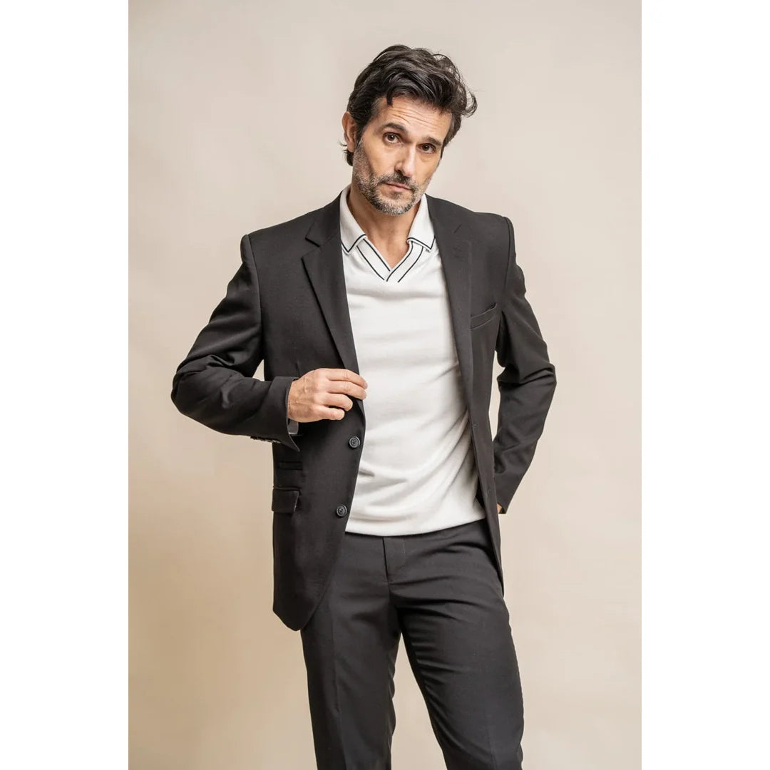 Marco - Blazer Preto Clássico Masculino