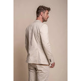Mario - Blazer masculino bege de verão com corte slim