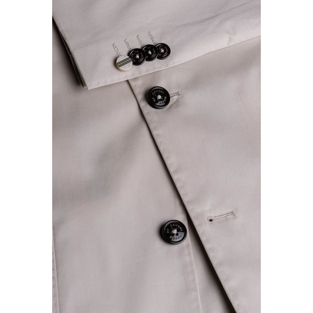 Mario - Blazer masculino bege de verão com corte slim