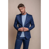 Mario - Blazer elegante azul de verão masculino