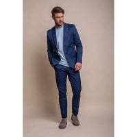 Mario - Blazer elegante azul de verão masculino