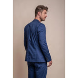 Mario - Blazer elegante azul de verão masculino