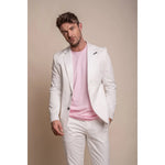 Mario - Blazer masculino elegante de verão na cor creme