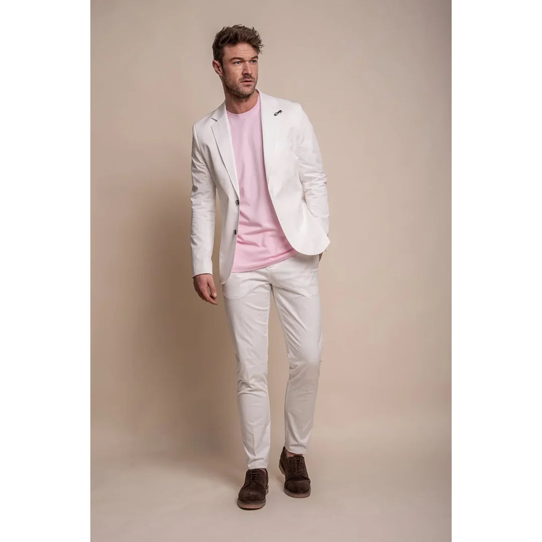 Mario - Blazer masculino elegante de verão na cor creme