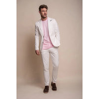 Mario - Blazer masculino elegante de verão na cor creme