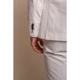 Mario - Blazer masculino elegante de verão na cor creme