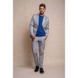 Mario - Blazer masculino azul claro de verão
