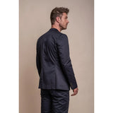 Mario - Blazer clássico de verão masculino azul-marinho