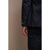 Mario - Blazer clássico de verão masculino azul-marinho