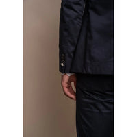 Mario - Blazer clássico de verão masculino azul-marinho