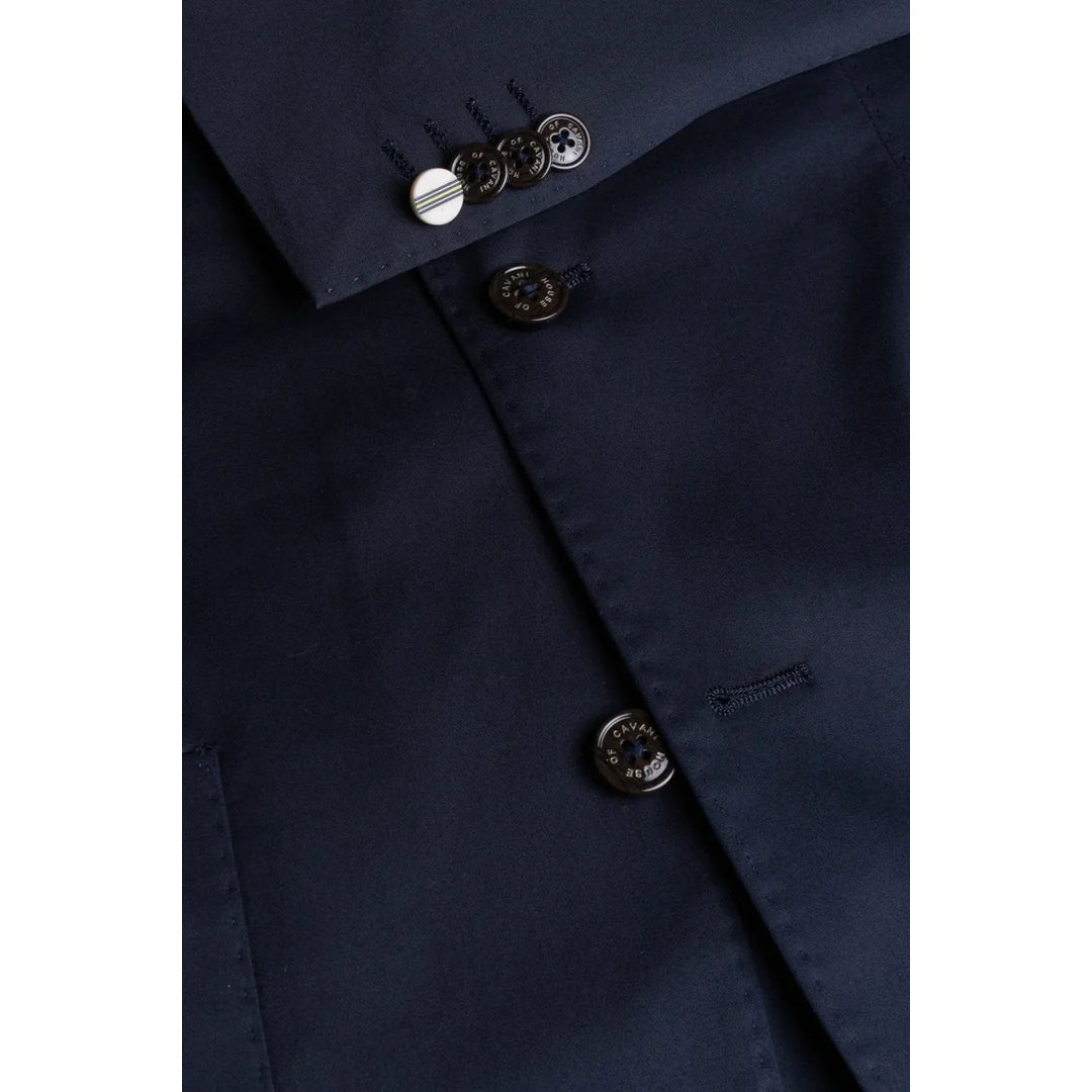 Mario - Blazer clássico de verão masculino azul-marinho