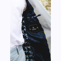 Mario - Terno masculino de verão de duas peças, azul claro, para escritório e casamento, estilo clássico italiano.