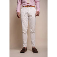 Mario - Calças de Verão Elegantes Masculinas na Cor Creme