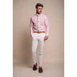Mario - Calças de Verão Elegantes Masculinas na Cor Creme