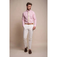 Mario - Calças de Verão Elegantes Masculinas na Cor Creme