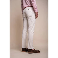 Mario - Calças de Verão Elegantes Masculinas na Cor Creme