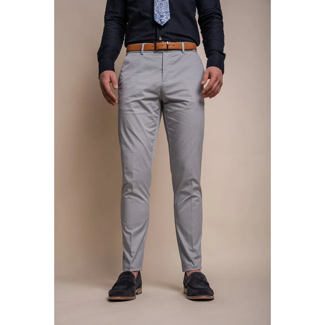 Mario - Calças masculinas azul-claro para o verão