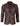 Blazer masculino de couro marrom com corte slim