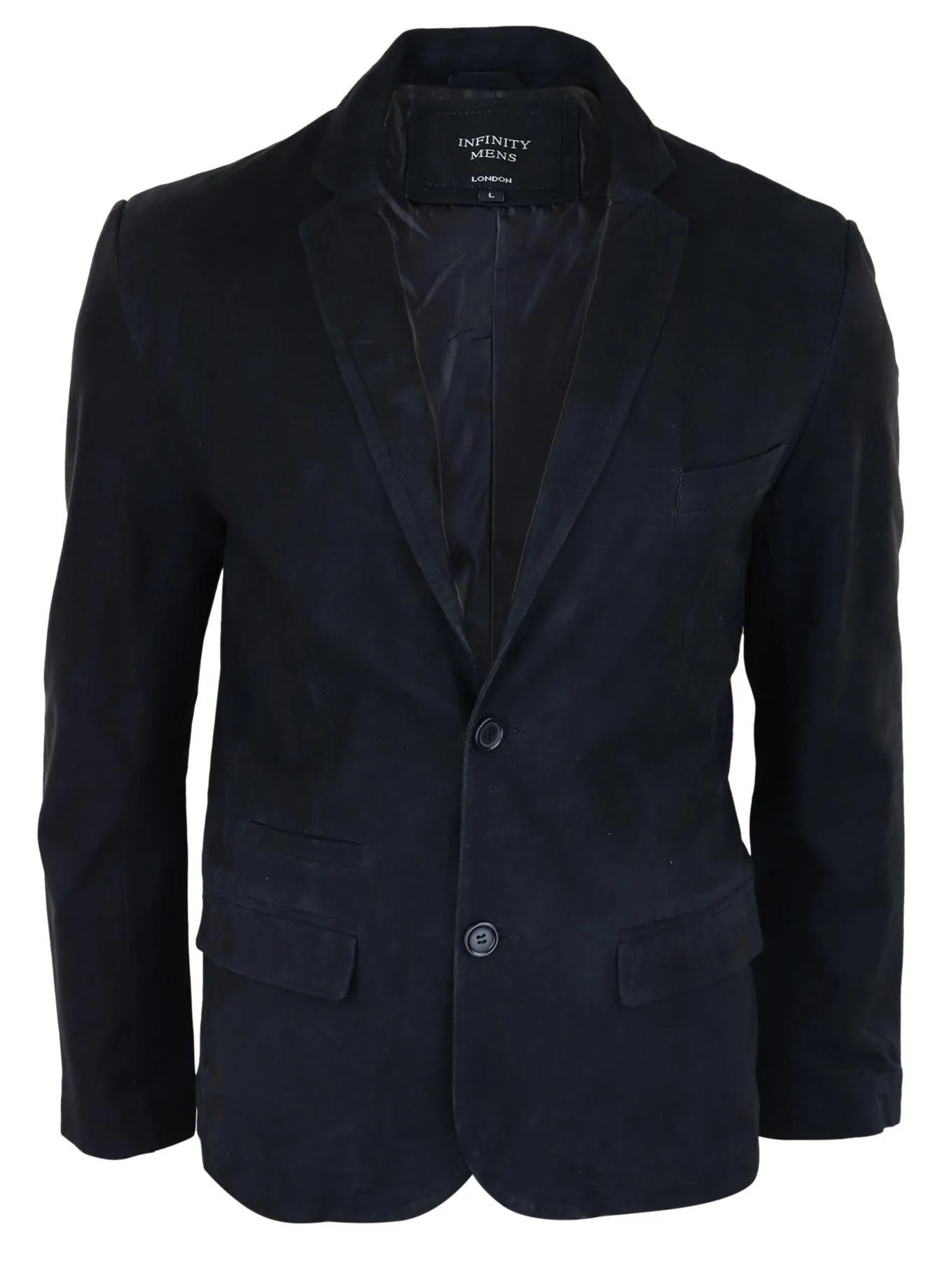 Blazer masculino em camurça genuína, estilo clássico vintage, elegante e casual, na cor preta.