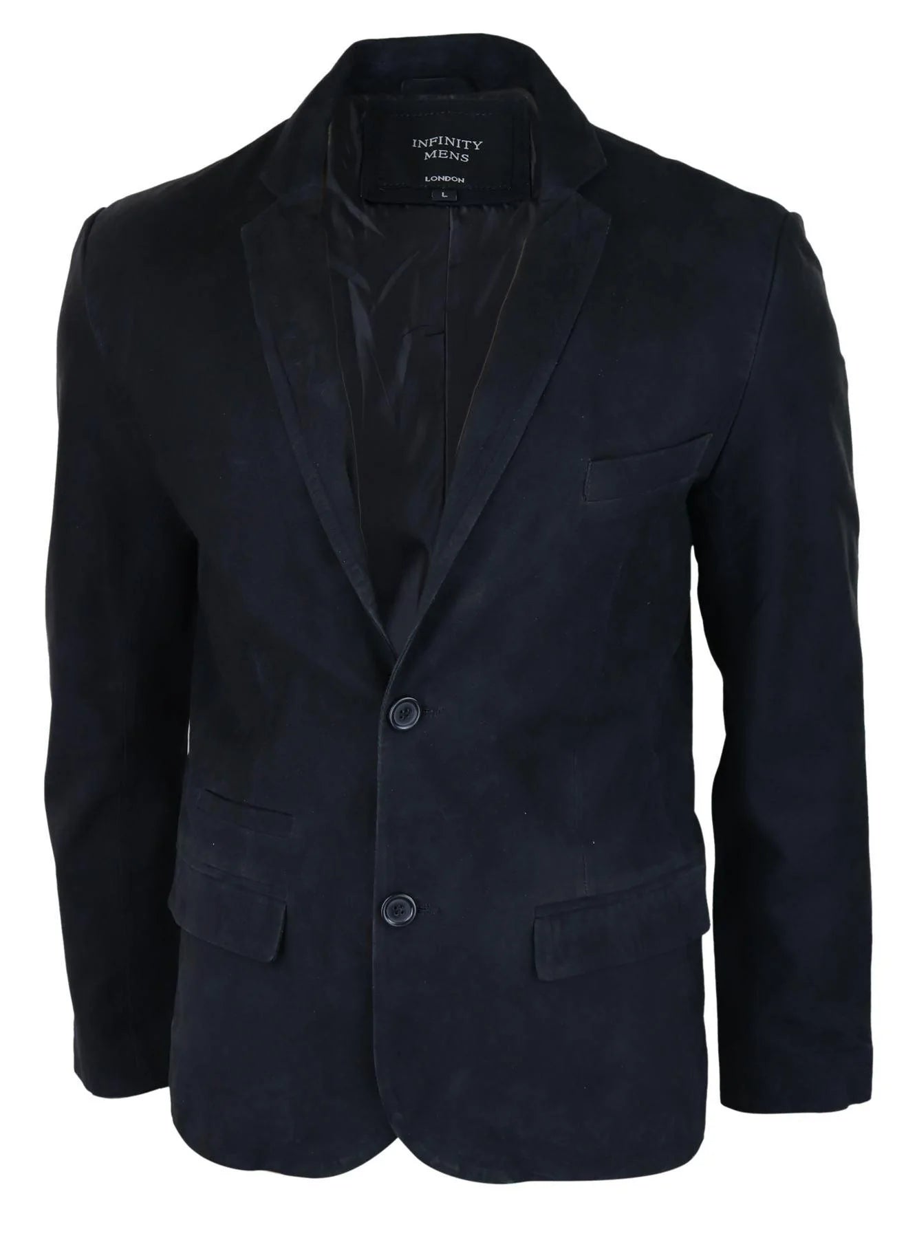 Blazer masculino em camurça genuína, estilo clássico vintage, elegante e casual, na cor preta.