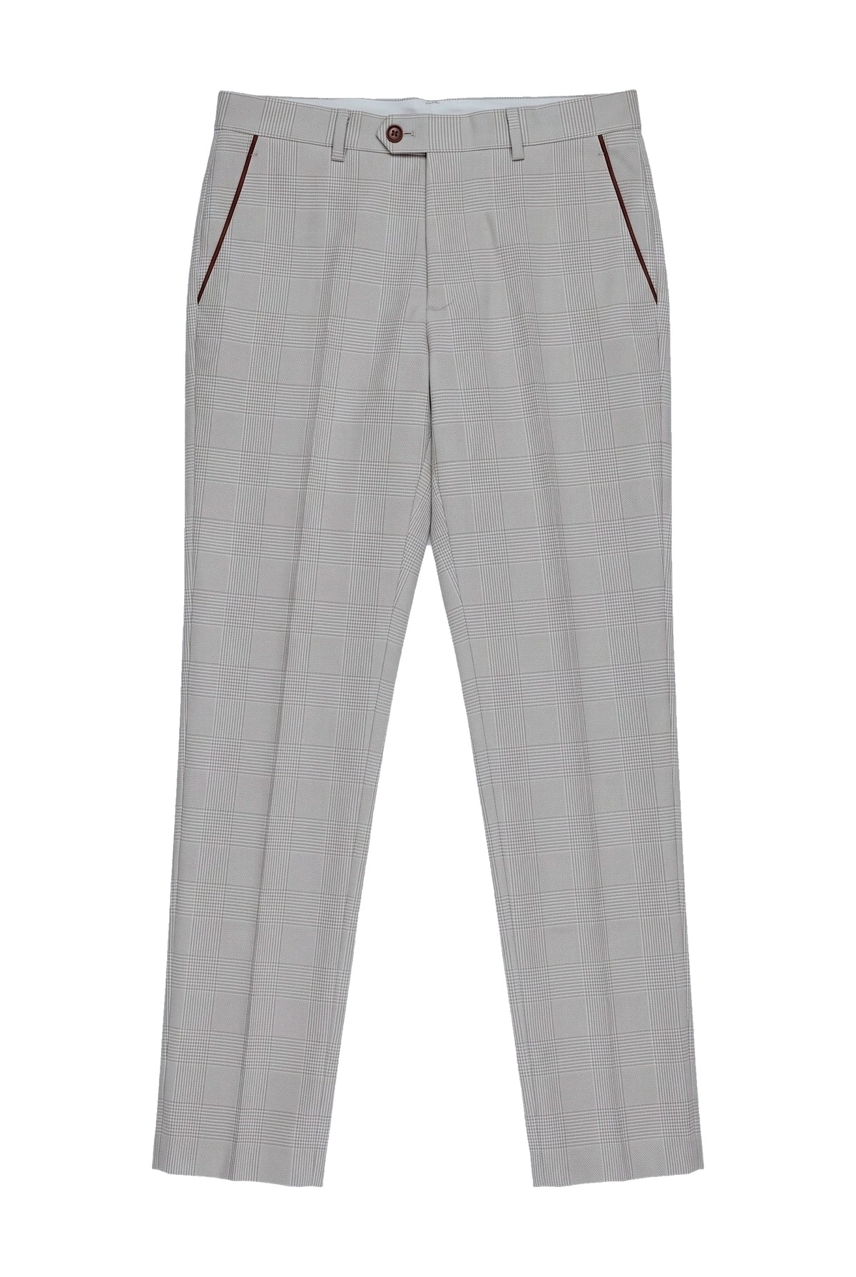Calça xadrez bege masculina Mark