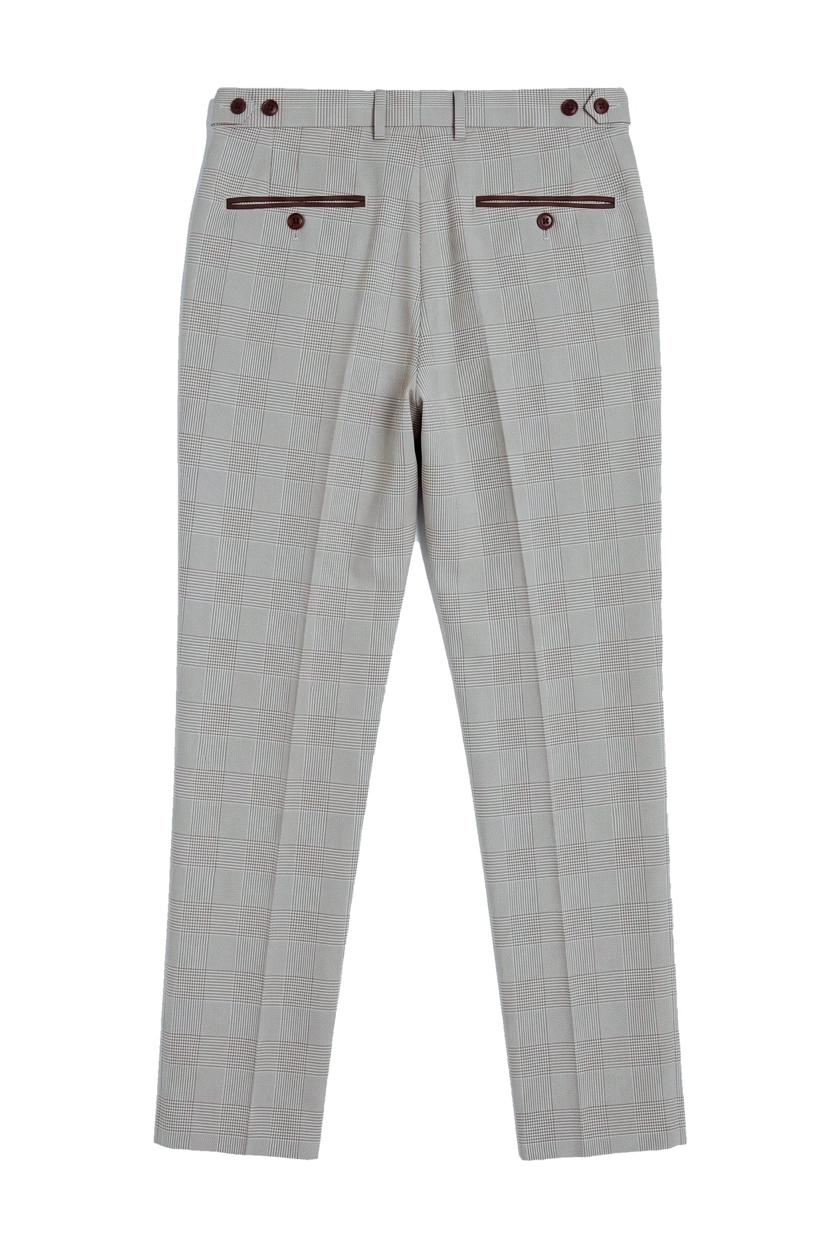 Calça xadrez bege masculina Mark
