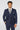 Mark - Blazer masculino azul-marinho xadrez de corte ajustado
