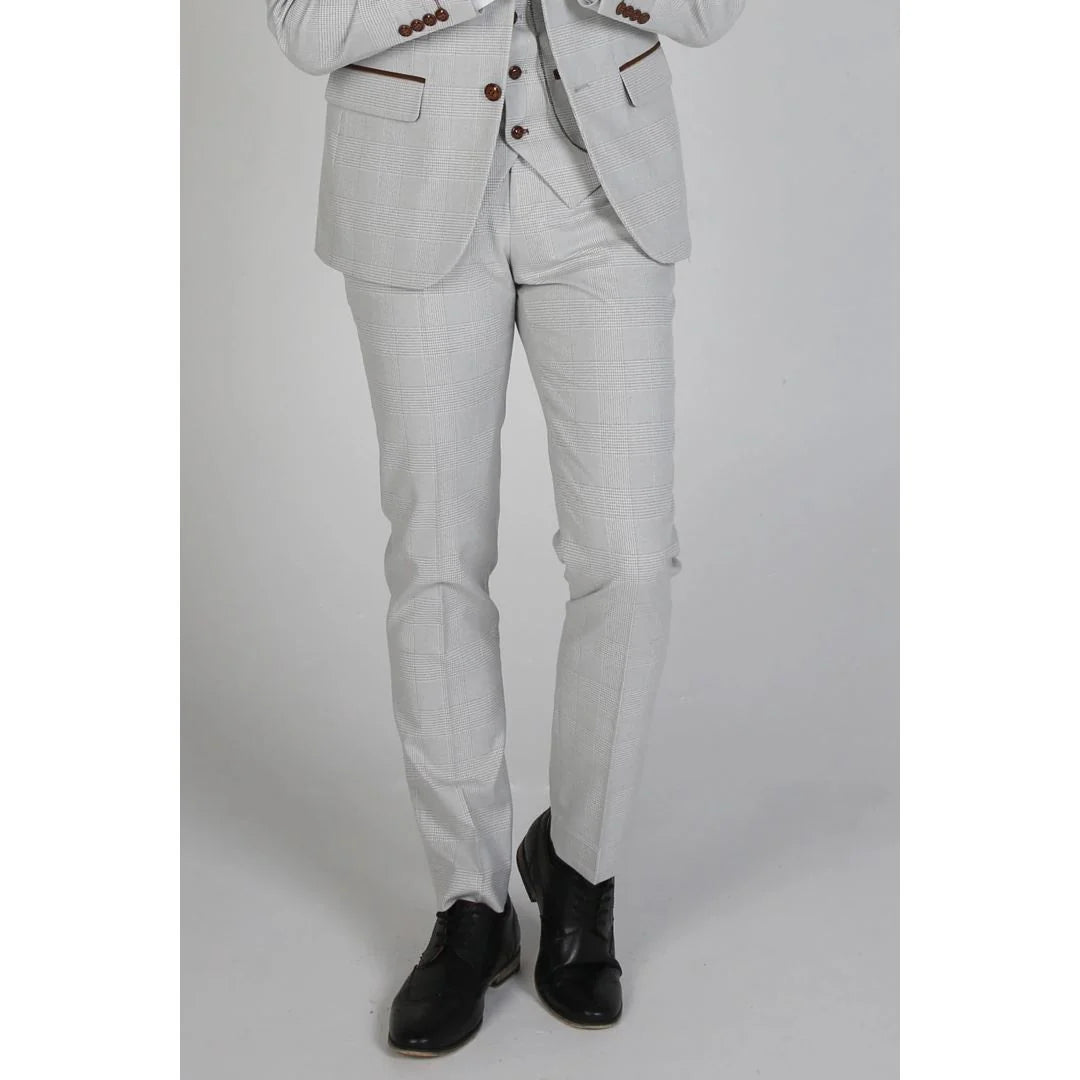 Calça xadrez bege masculina Mark
