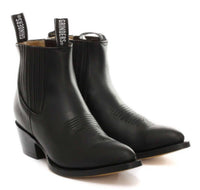 Botas de cano curto estilo cowboy masculinas Grinders Maverick em couro legítimo para montaria western cubana