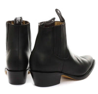 Botas de cano curto estilo cowboy masculinas Grinders Maverick em couro legítimo para montaria western cubana