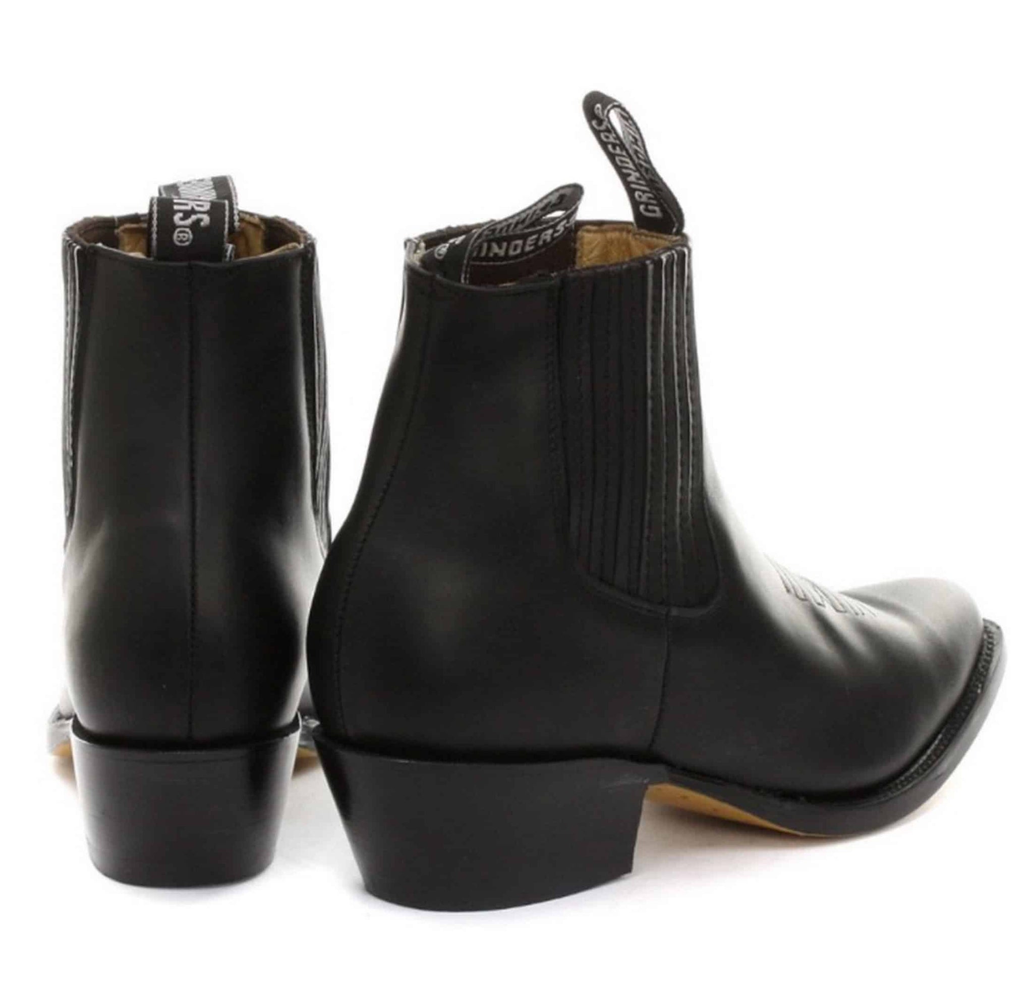 Botas de cano curto estilo cowboy masculinas Grinders Maverick em couro legítimo para montaria western cubana