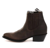 Botas de cano curto estilo cowboy masculinas Grinders Maverick em couro legítimo para montaria western cubana