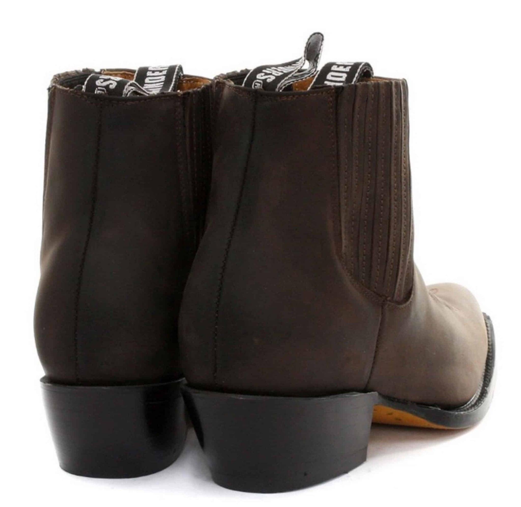 Botas de cano curto estilo cowboy masculinas Grinders Maverick em couro legítimo para montaria western cubana